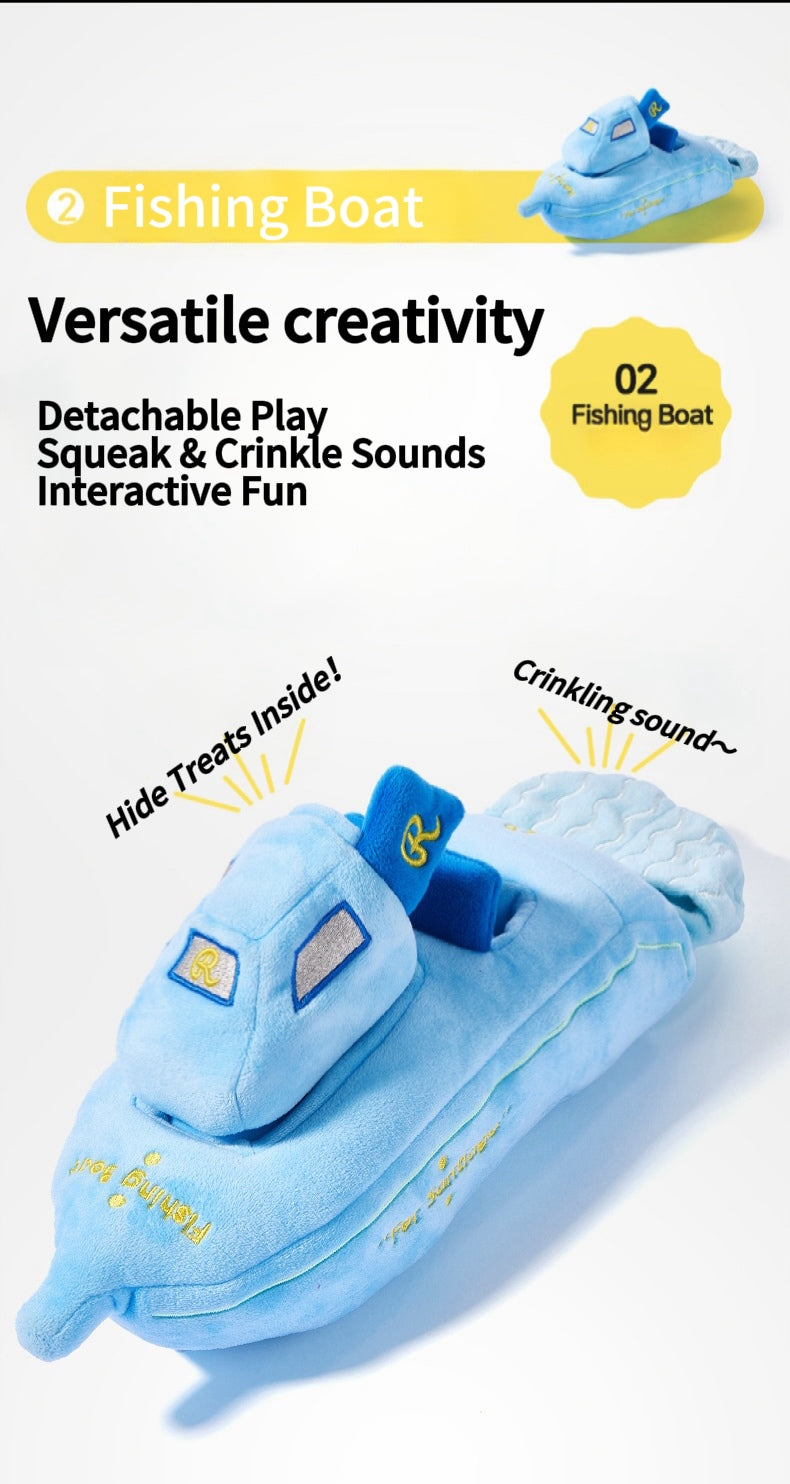 Fishing Boat Enrichment Toy