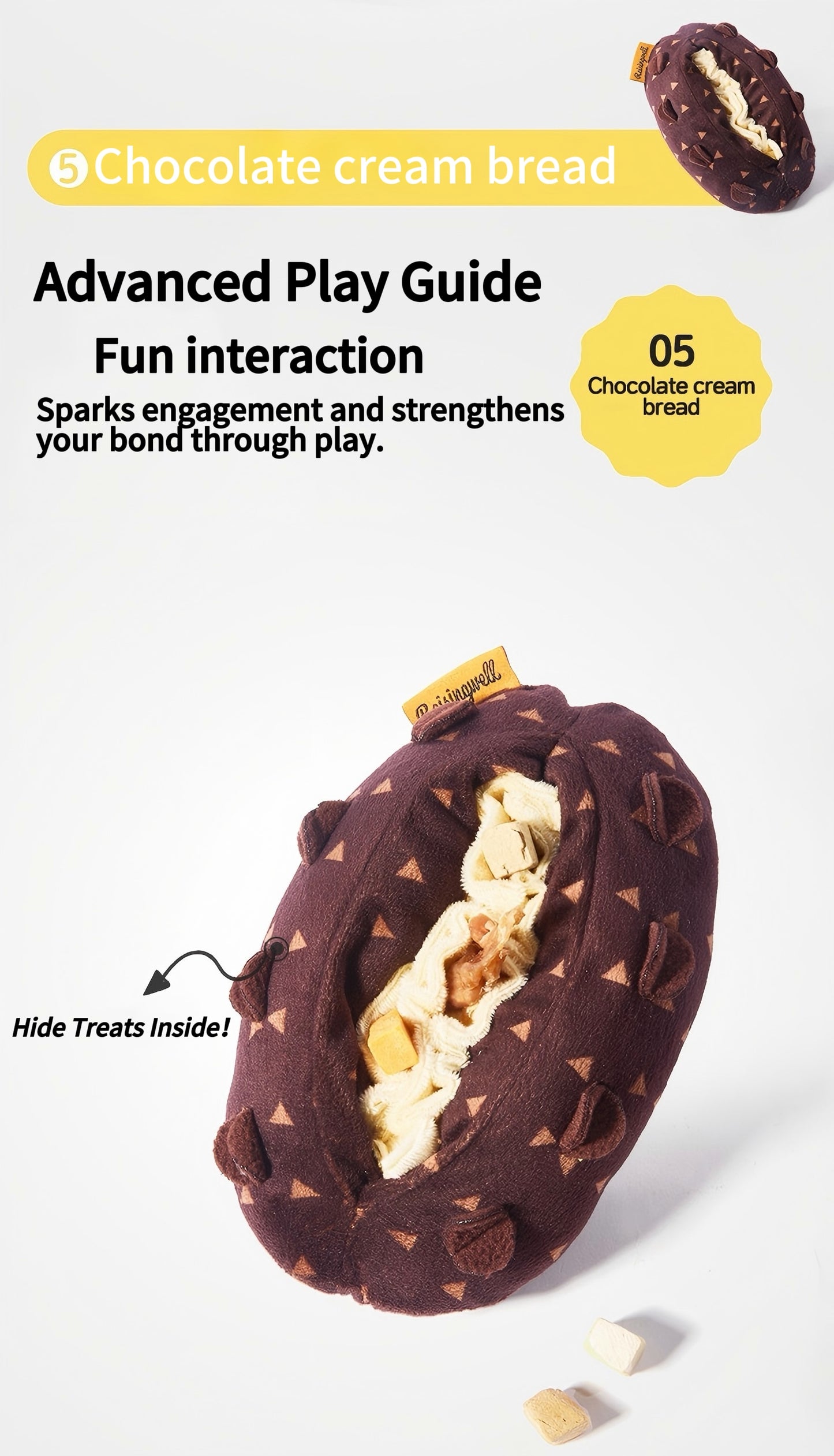 Chocolate Bun Enrichment Toy