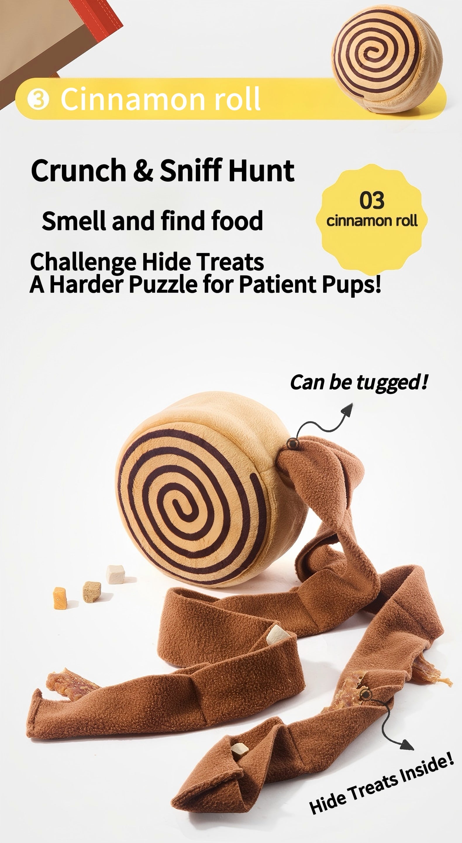 Cinnamon Roll Enrichment Toy