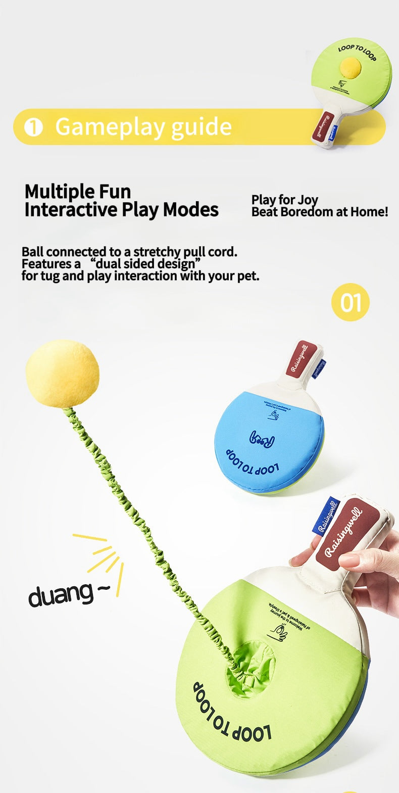 Table Tennis Racket Enrichment Toy