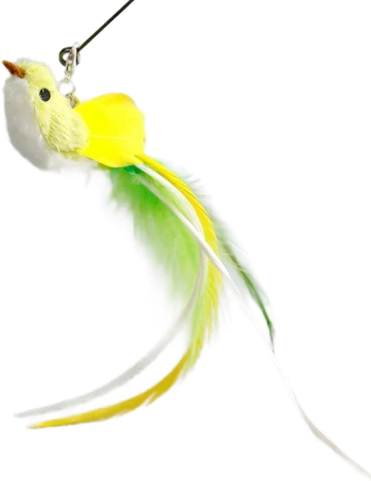 Handfree Bird/Feather Cat Wand with Bell Powerful Suction Cup
