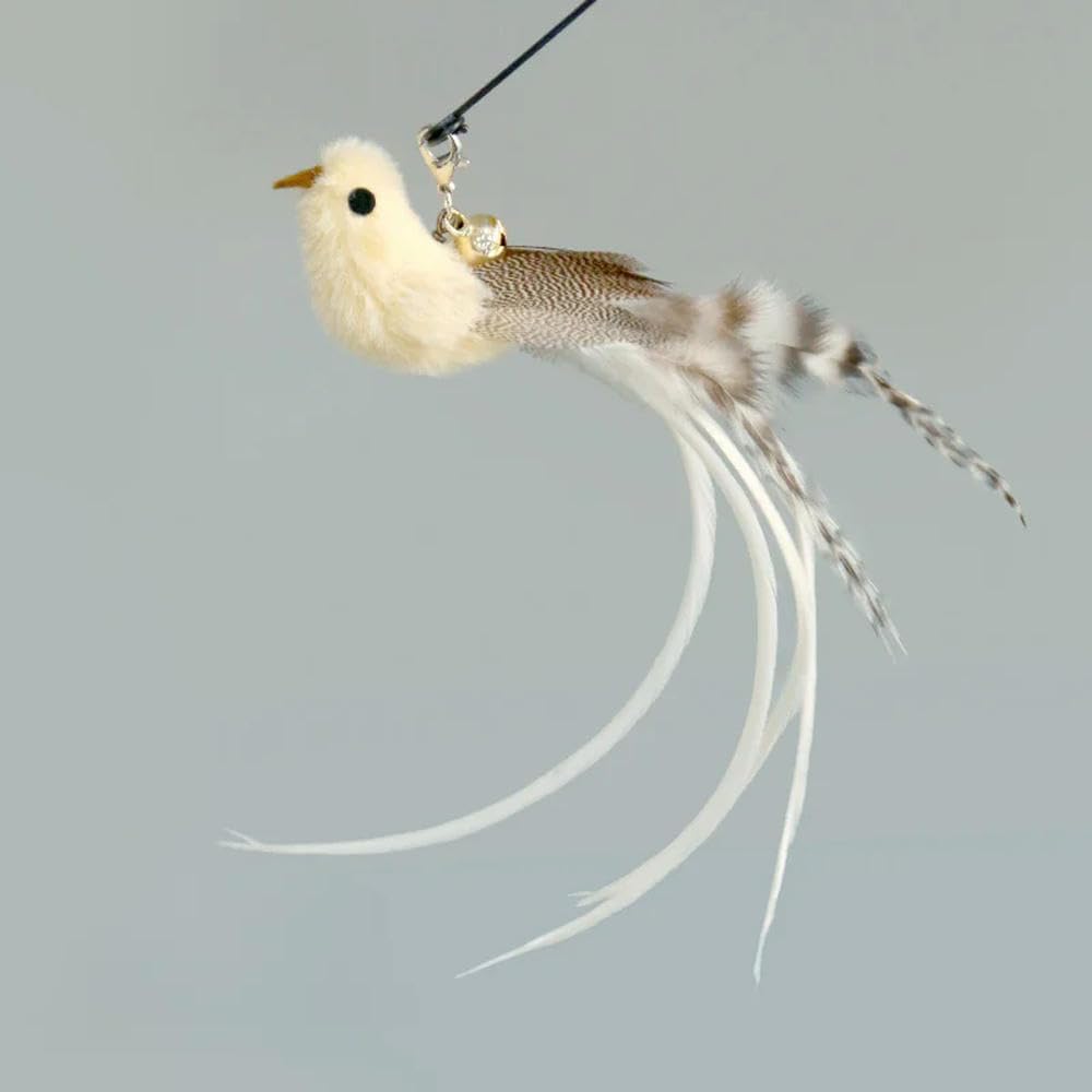 Handfree Bird/Feather Cat Wand with Bell Powerful Suction Cup