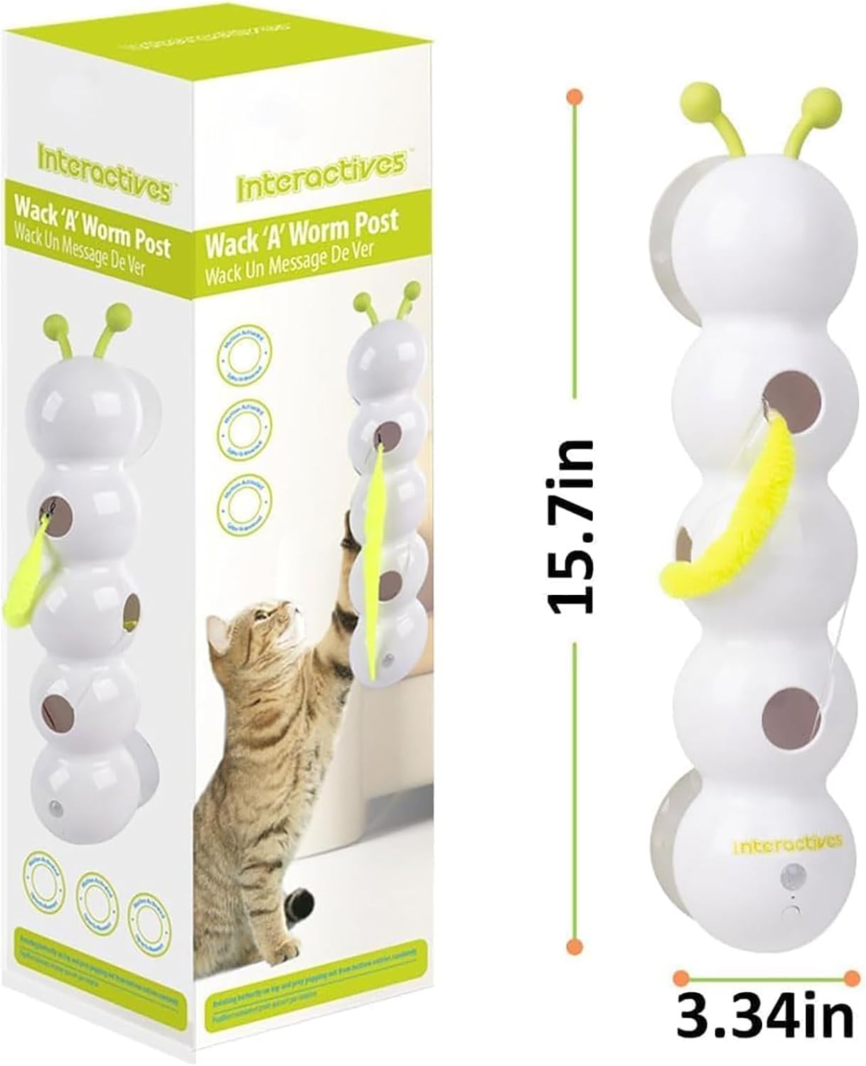 Whirlie Smart Motion Cat Toy with Worm Design