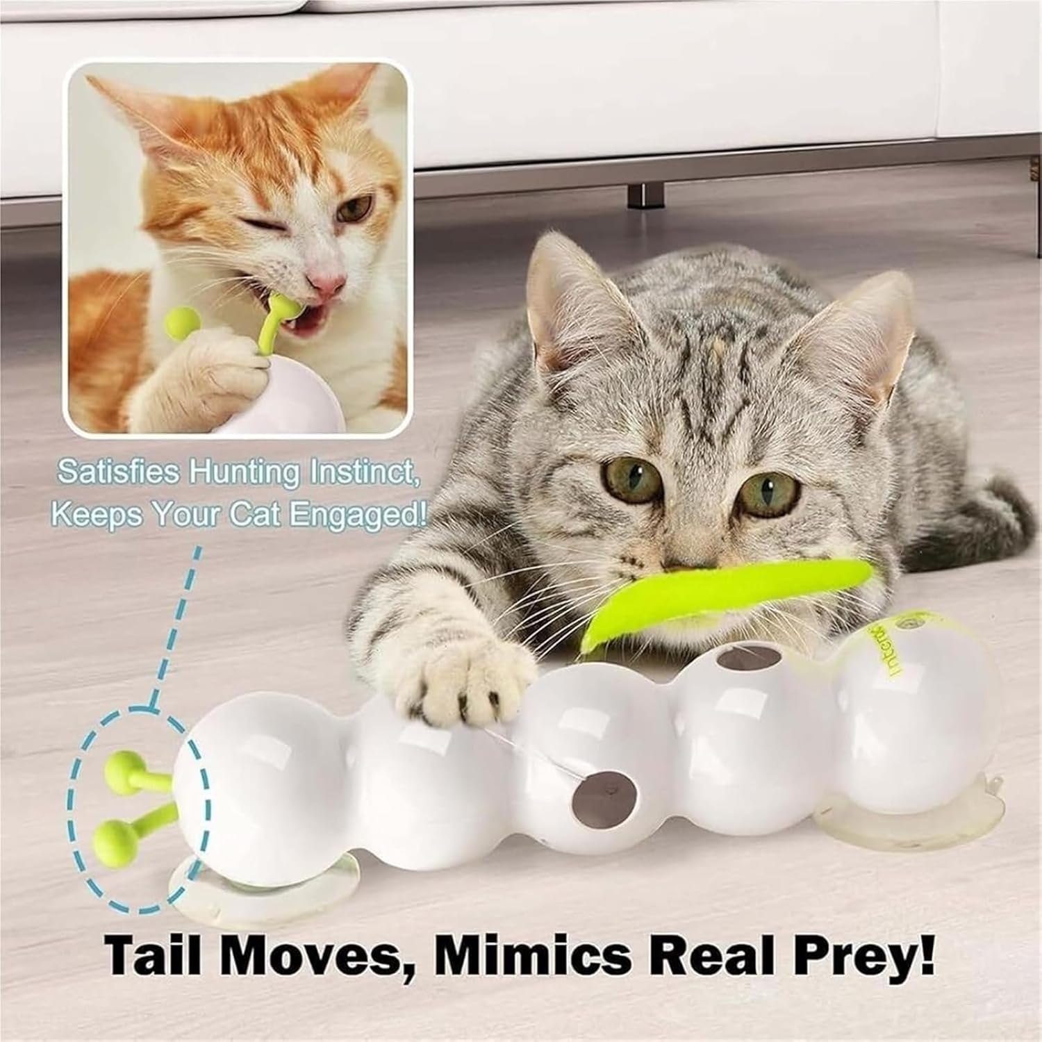Whirlie Smart Motion Cat Toy with Worm Design