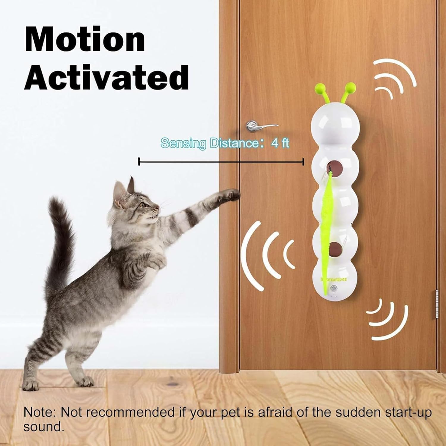 Whirlie Smart Motion Cat Toy with Worm Design
