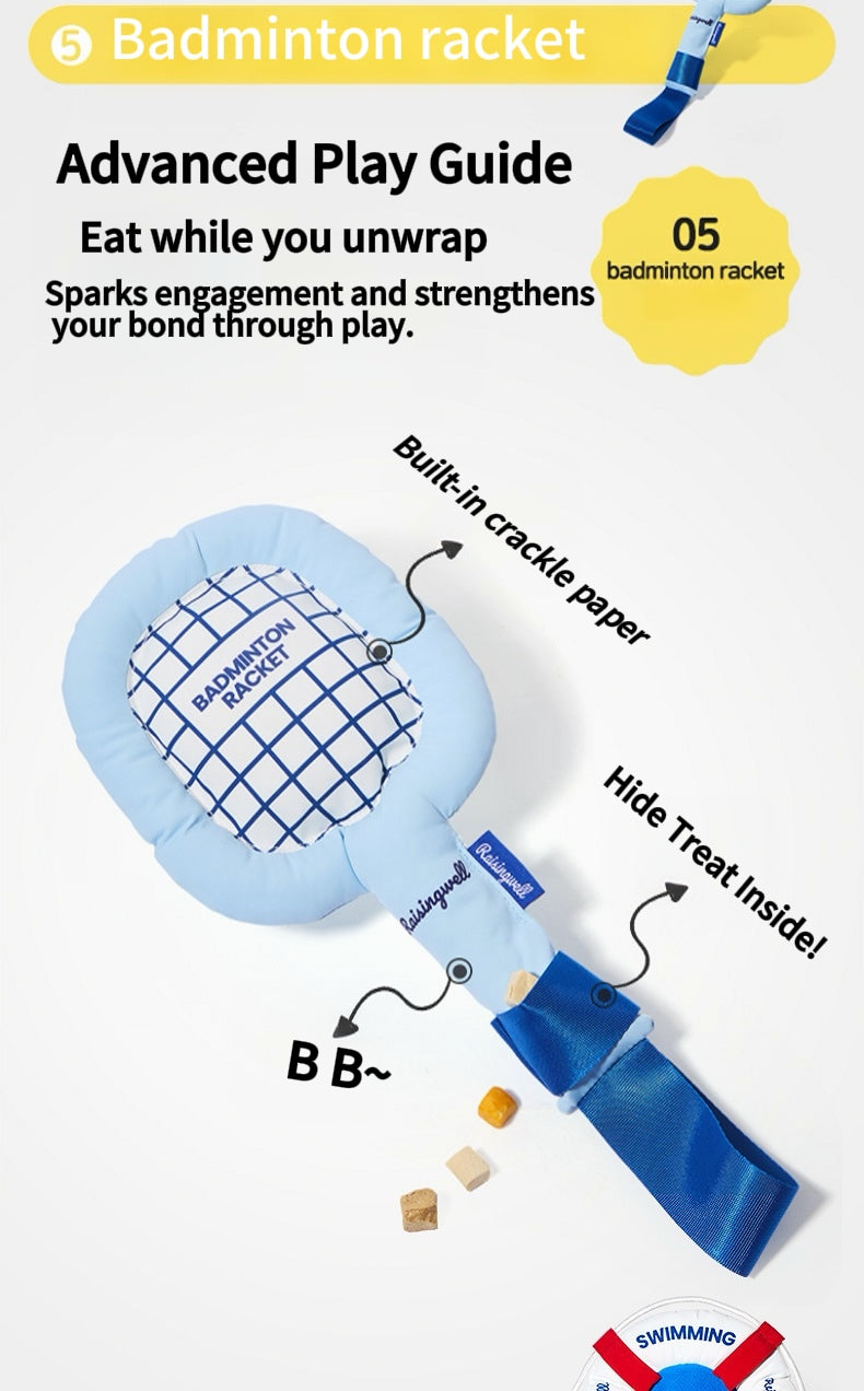 Badminton Racket Enrichment Toy