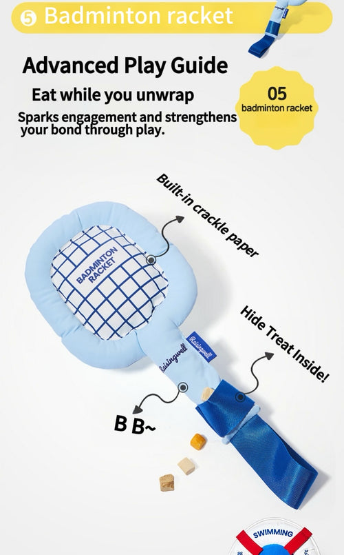 Badminton Racket Enrichment Toy